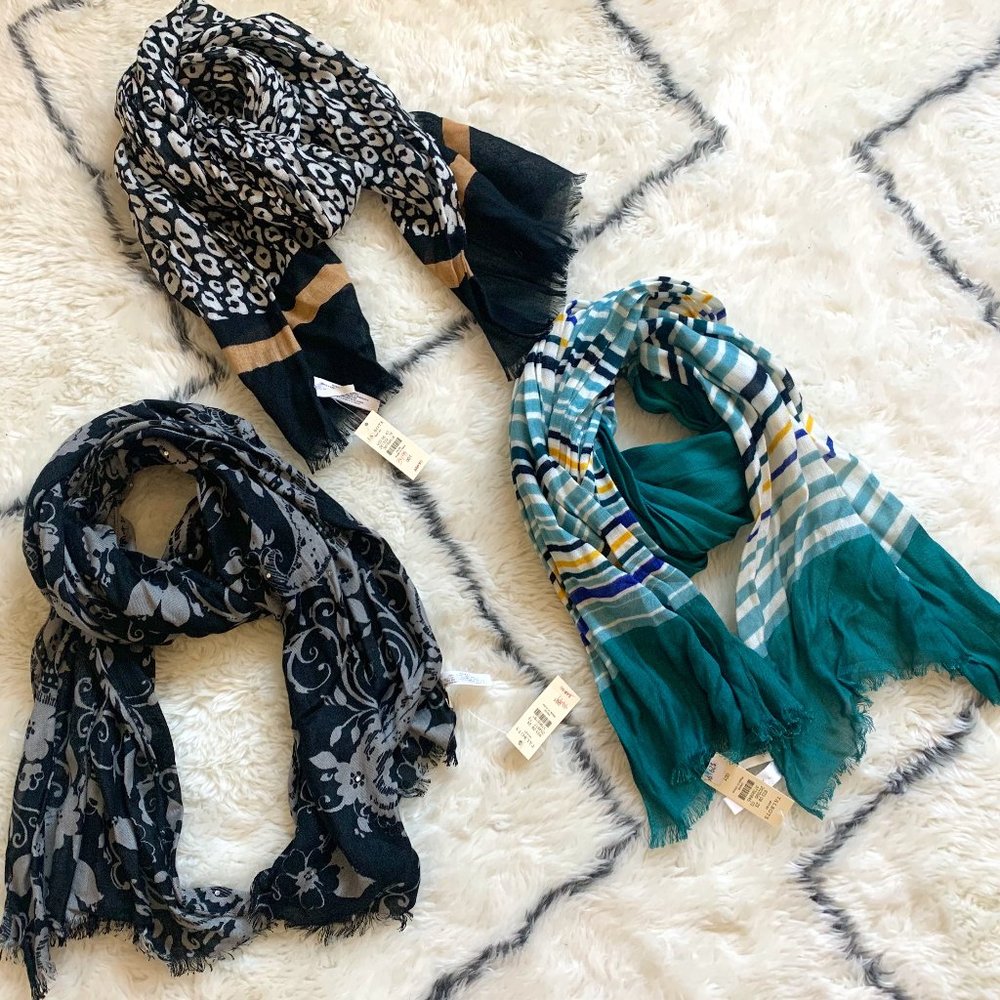 NWT Set of 3 Talbots Scarves